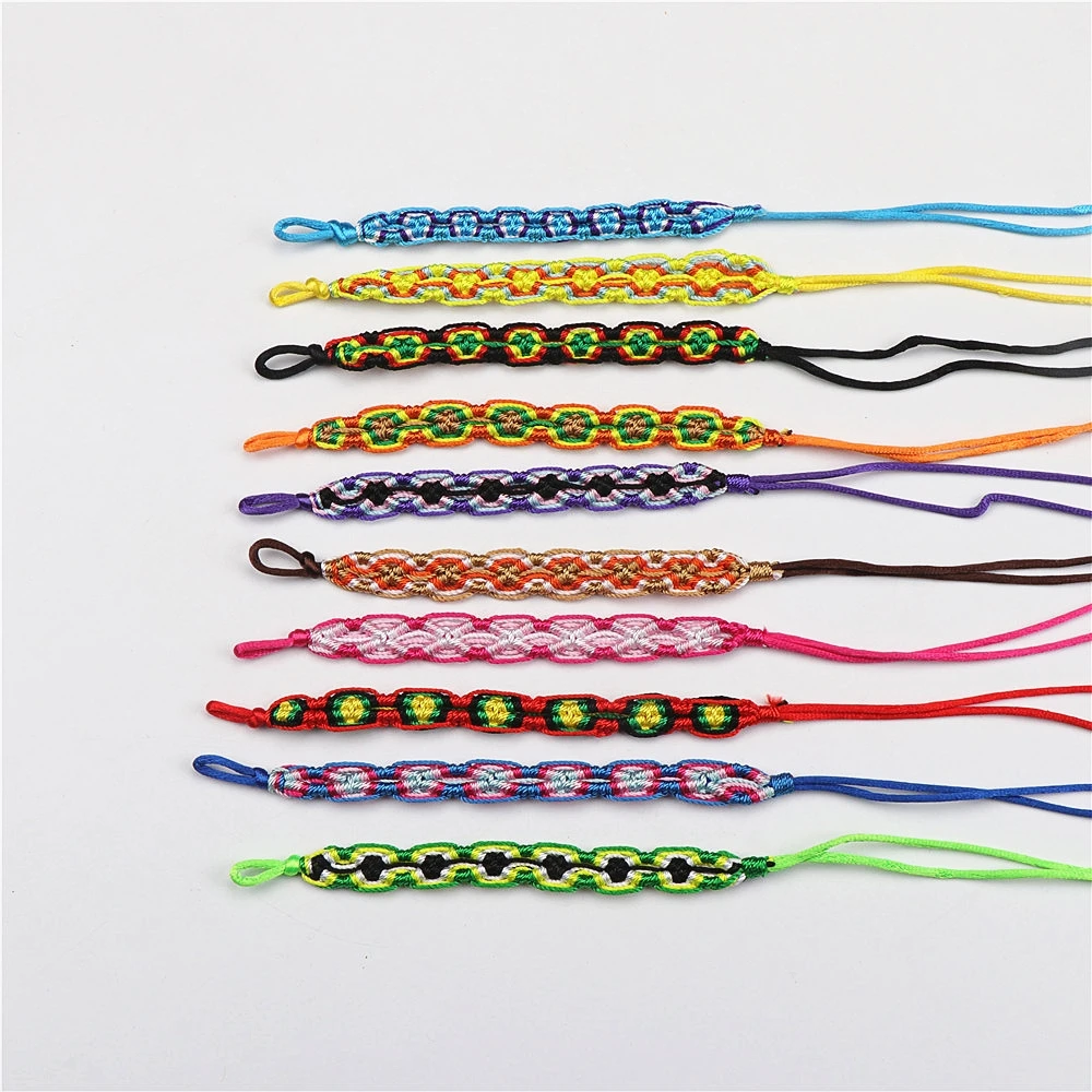 30pcs/lots Multicolor Handmade Braided Cotton Rope Bracelets For Men Women Adjustable Bangles Jewelry 20 Style Free Choose