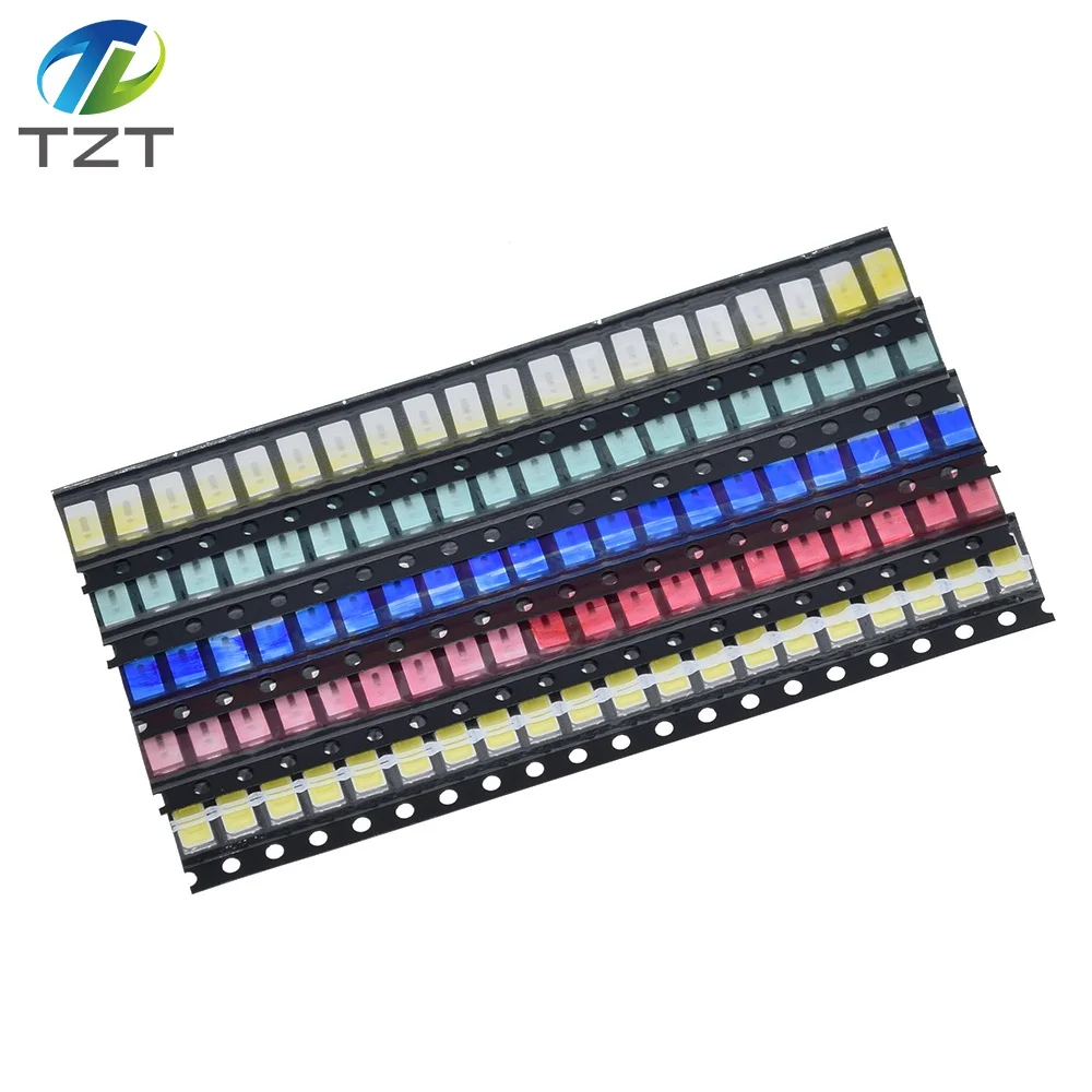 100 stücke = 5 farben x 20 stücke 5730/5050 /1210 /1206 /0805 /0603 LED Diode Sortiment SMD LED Diode Kit grün ROT Weiß Blau Gelb 5630 – Detail 5