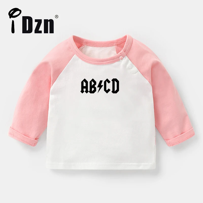 iDzn Baby Boys Girls T Shirt Kids ABCD Funny Rock Gifts for New Family\'s Clothing Cute Print Tee Tops Long Sleeve T-shirts