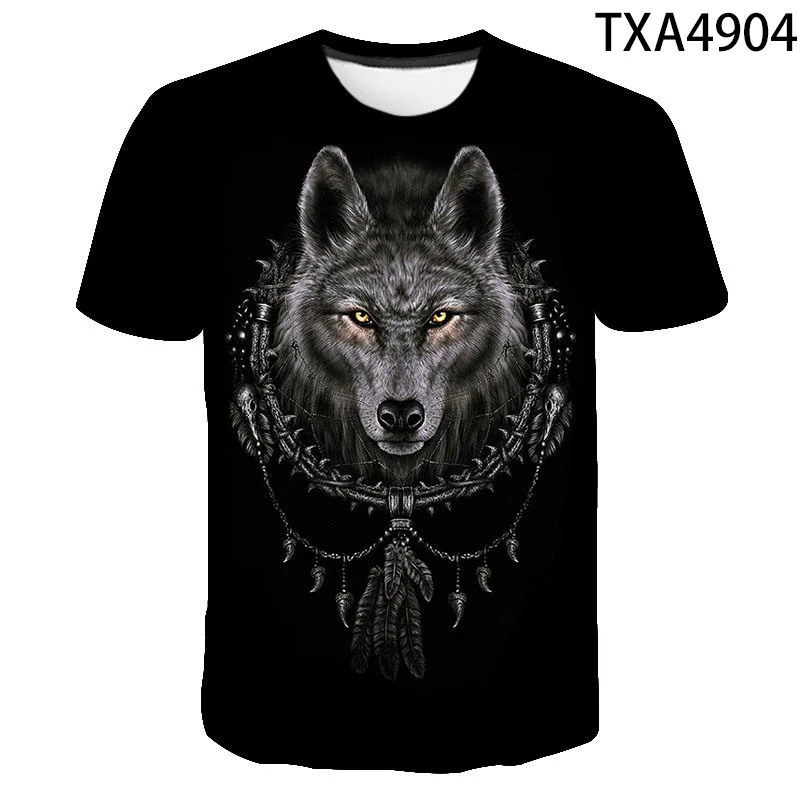 New 3d Printed Wolf Pattern Men\'s And Women\'s Children\'s T-shirts Summer Casual Fashion Streetwear Sports Breathable Cool Tops