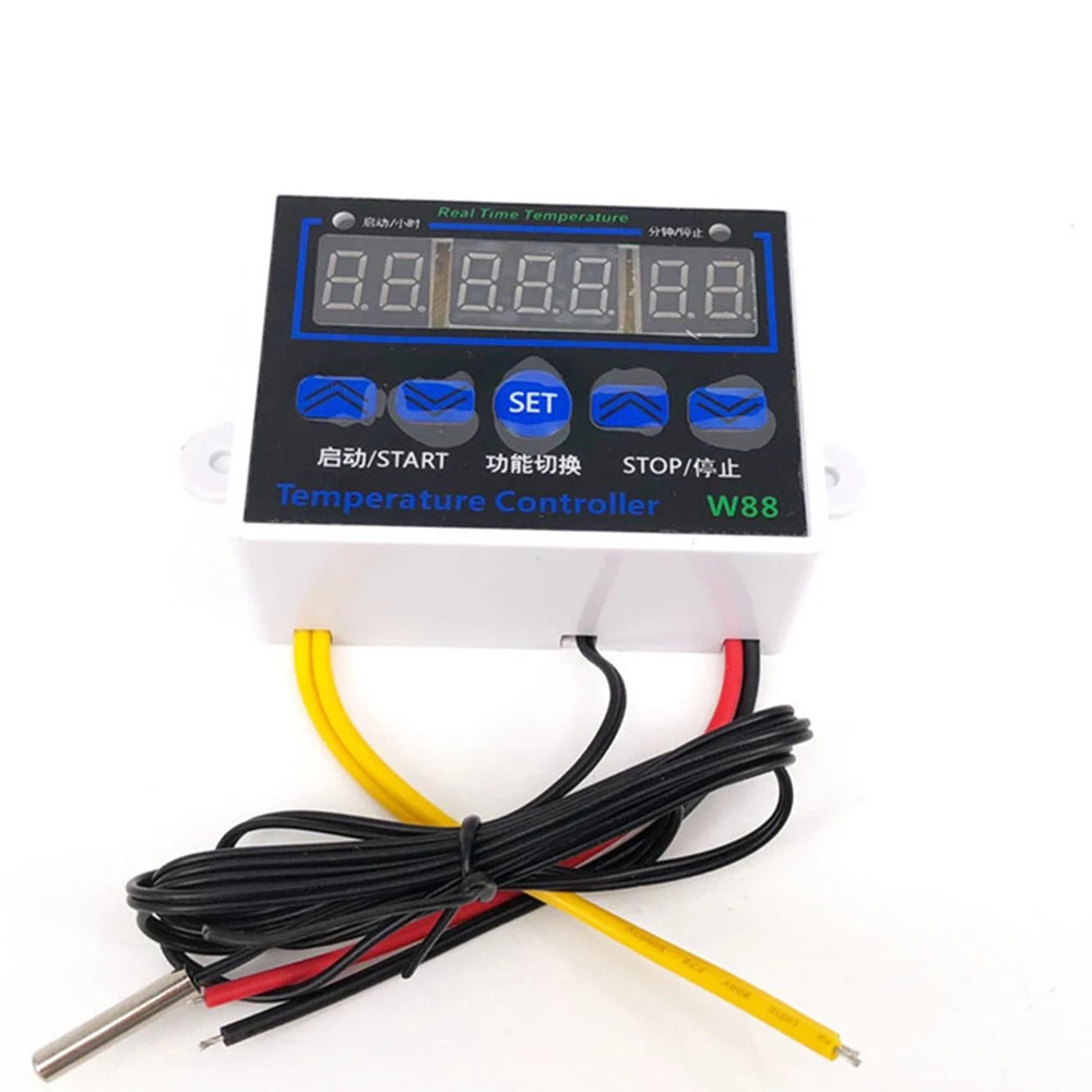 12V/220V 10A Digital LED Temperature Controller Thermostat Control Switch Sensor Thermoregulator W1411