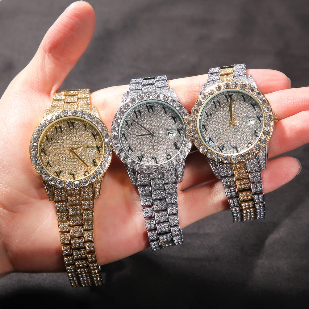 THE HIP HOP Big Dial Full Iced - Luxury Watch With Arabic Numerals review and price