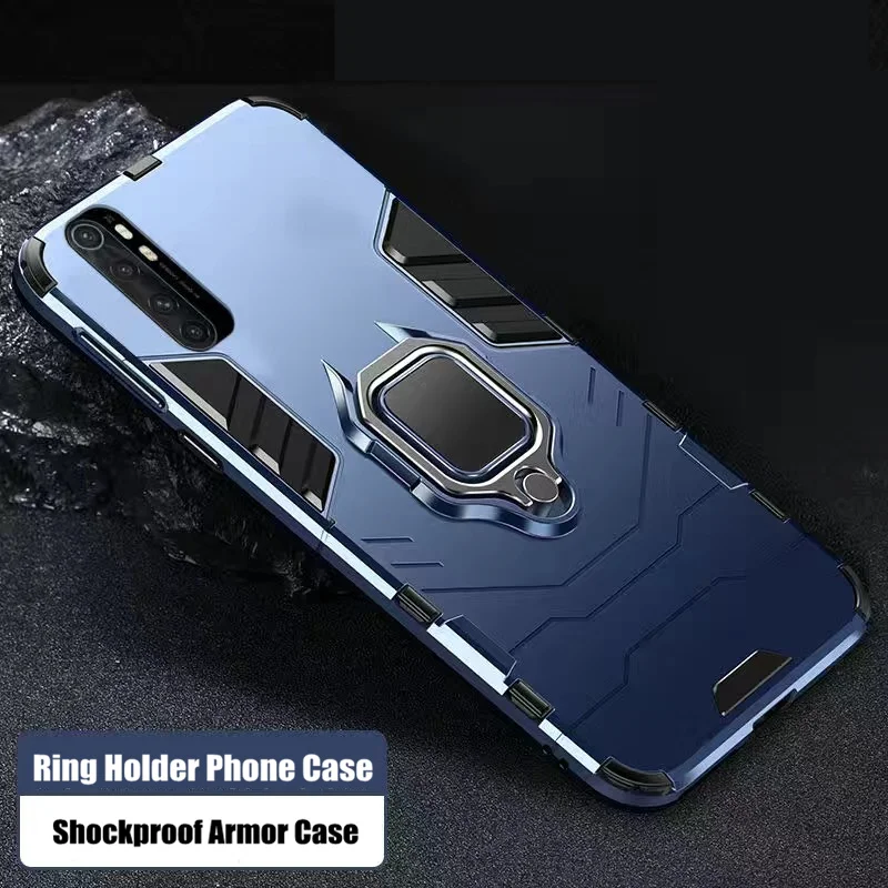 For Xiaomi Mi Note 10 Lite Case Cover Xiomi Mi Note 10 Lite Pro Luxury Armor Magentic Ring Car Holder Cover Coque Funda Bumper