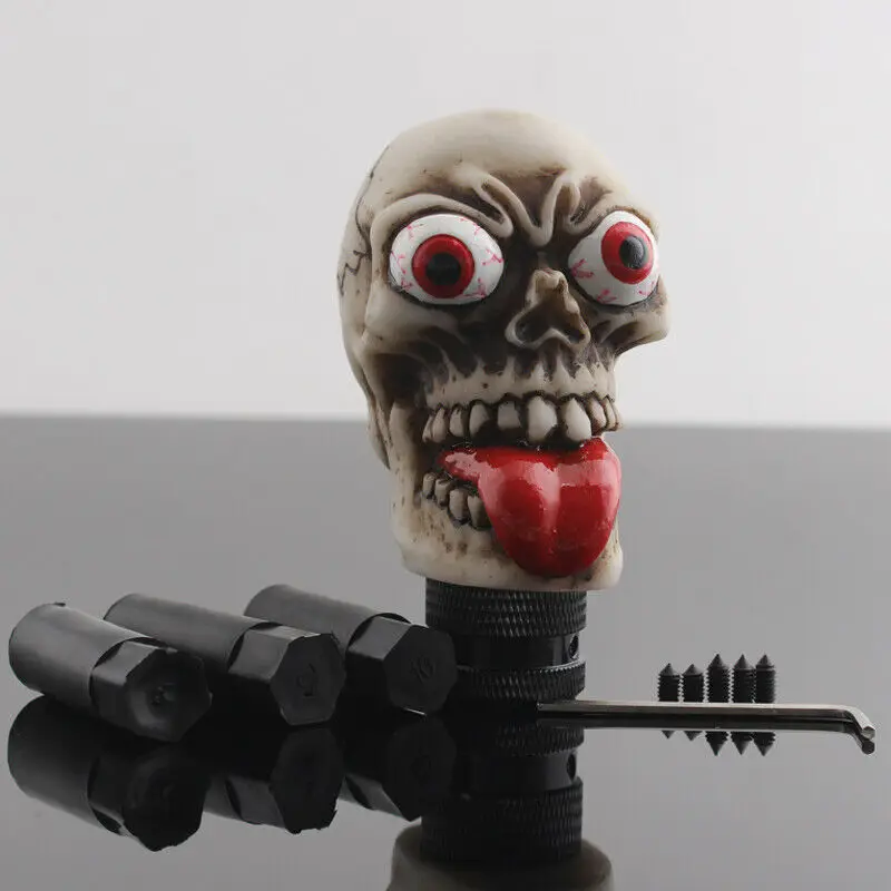 

Car interior Tongue Skull Head Car Gear Sticke Shift Knob Lever Shifter Manual Universal