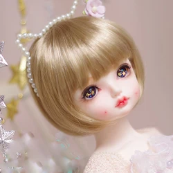 새로운 도착 1/3 1/4 1/6 1/8 Bjd 가발 고온 짧은 귀여운 와이어 Bjd 가발 SD BJD 인형 머리 가발