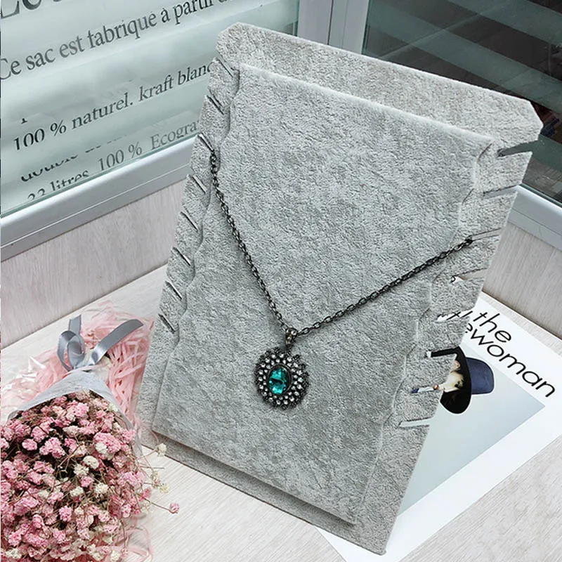 New Arrival  Velvet Linen Necklace Bust Jewelry Pendant Necklace Bracelet Display Holder Jewellery Rack Show 4 Options Model
