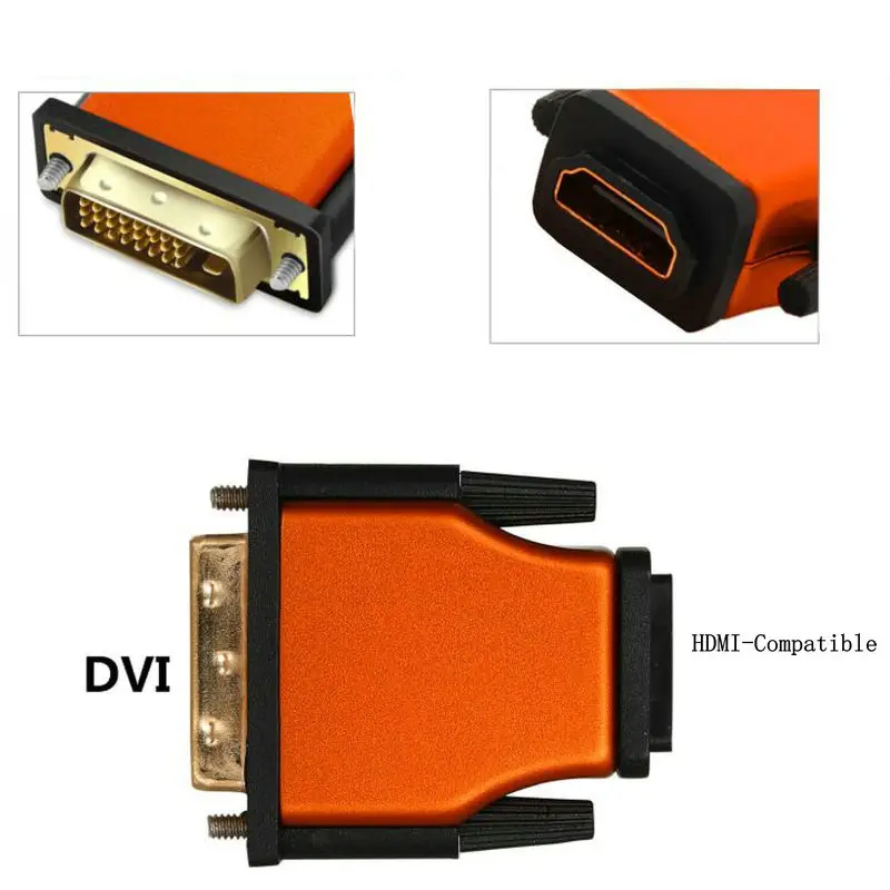 

HDMI-compatible 2.0 to DVI 24 + 1 adapter Female to Male 1080P 4K 2K HDTV DVI Converter 60HZ for PC PS3 projector TV box