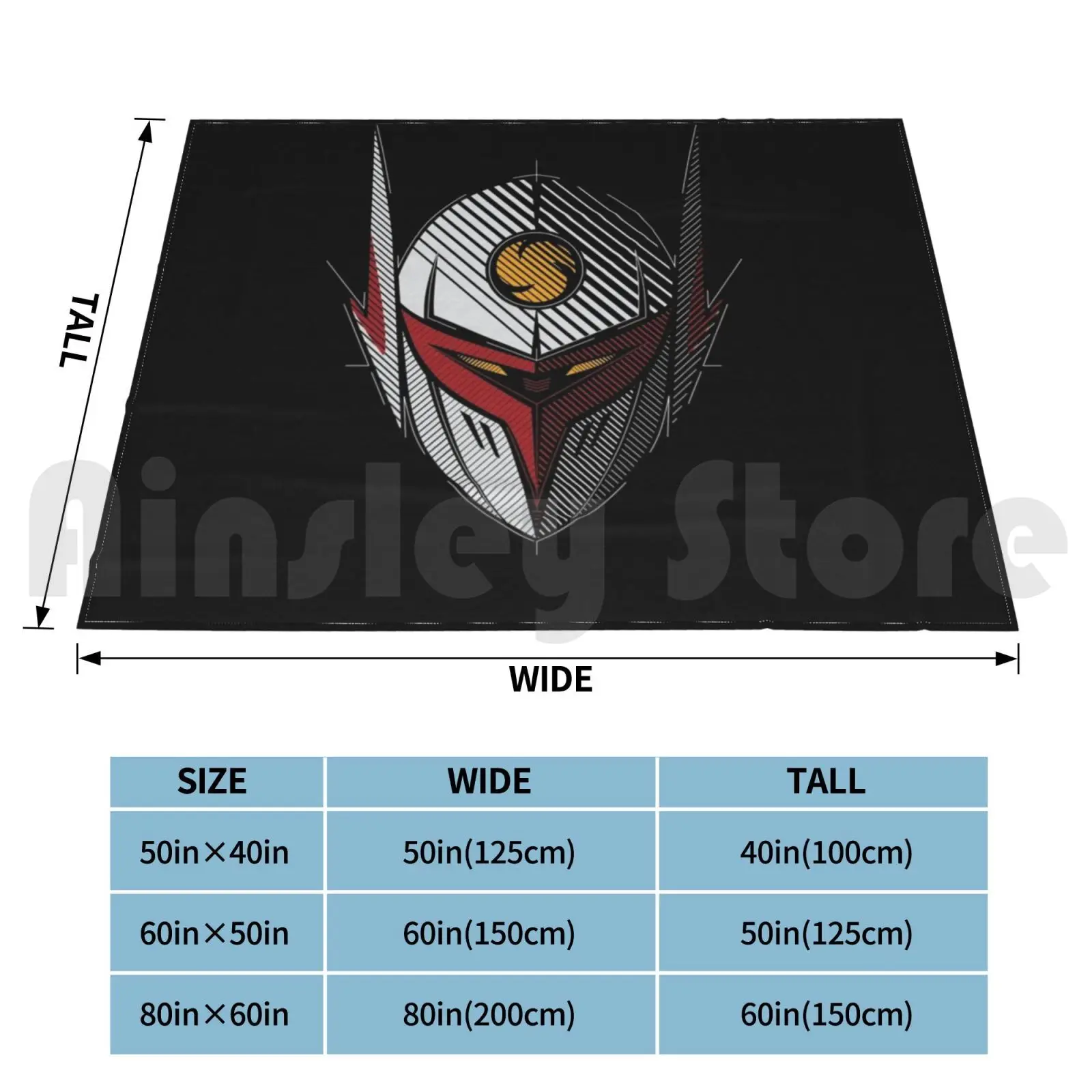 113b Tekkaman Head Blanket For Sofa Bed Travel Tekkaman Voltekker Andros George Tatsunoko Yexart Manga Anime