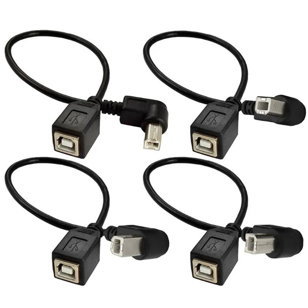 Right Angle USB Type B male to USB B female Printer new Extension Sync Cable Cord 0.25M UP&Down&Left&Right 90 Degree