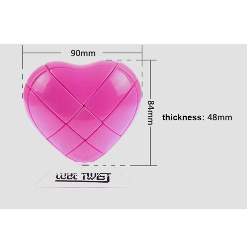 Forma de coração quebra-cabeça cubo brinquedos mágicos brinquedos educativos para crianças torção cubo mágico forma estranha