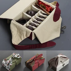 Portable Outdoor Travel Camp Teaware Storage Bag Handmade Linen Cloth Quick Cup Tea Cozies Handbag For Teapot Tea Tray LA447