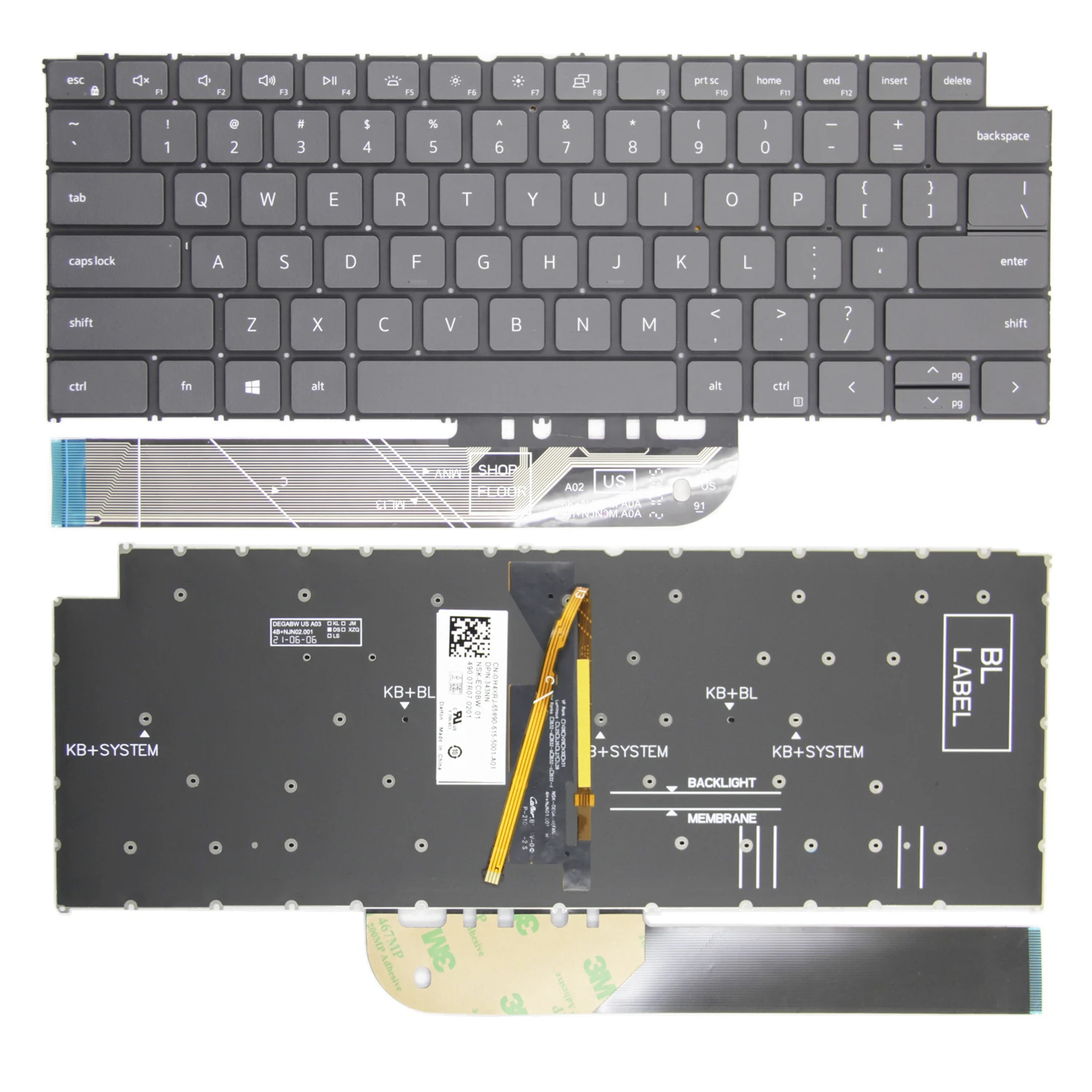 100%New Original US For Dell Inspiron 13 5310 5320 Vostro14Pro 5410 5415 5420 Inspiron PLUS 7420 16 7620 Latitude 3420 Keyboard