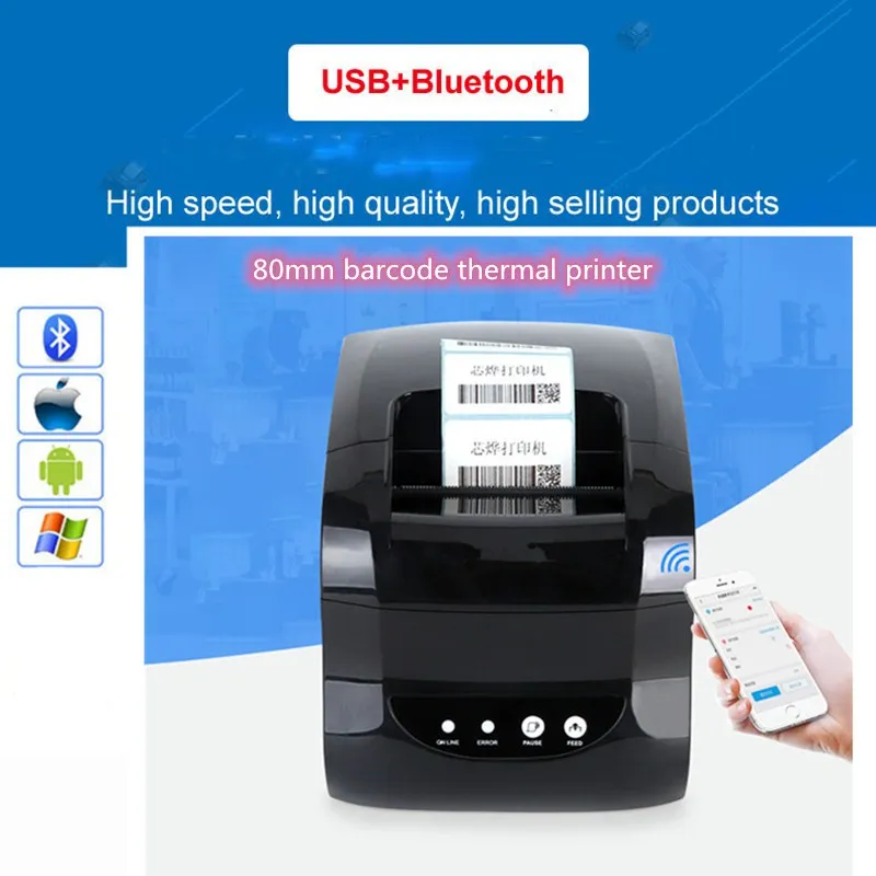 New Launch Xprinter XP-365B Printer 80mm Cheap Thermal Barcode Price Printer Launch Thermal Printer USB or Bluetooth interface