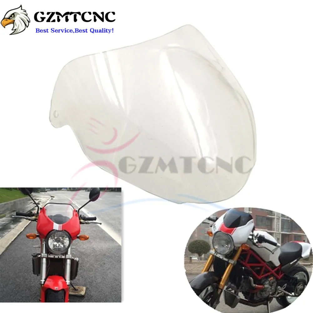 Motorcycle S4R Windshield Windscreen Deflectors Airflow for DUCATI MONSTER MS4R 2003-up S4RS MS4RS 2005-up Black Clear Wind