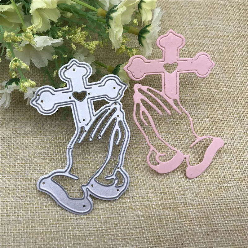 Cross Bless Metal Cutting die keychain shaker Heart Paper Key Chain Scrapbook Paper Craft Card Punch Art Knife Cutter