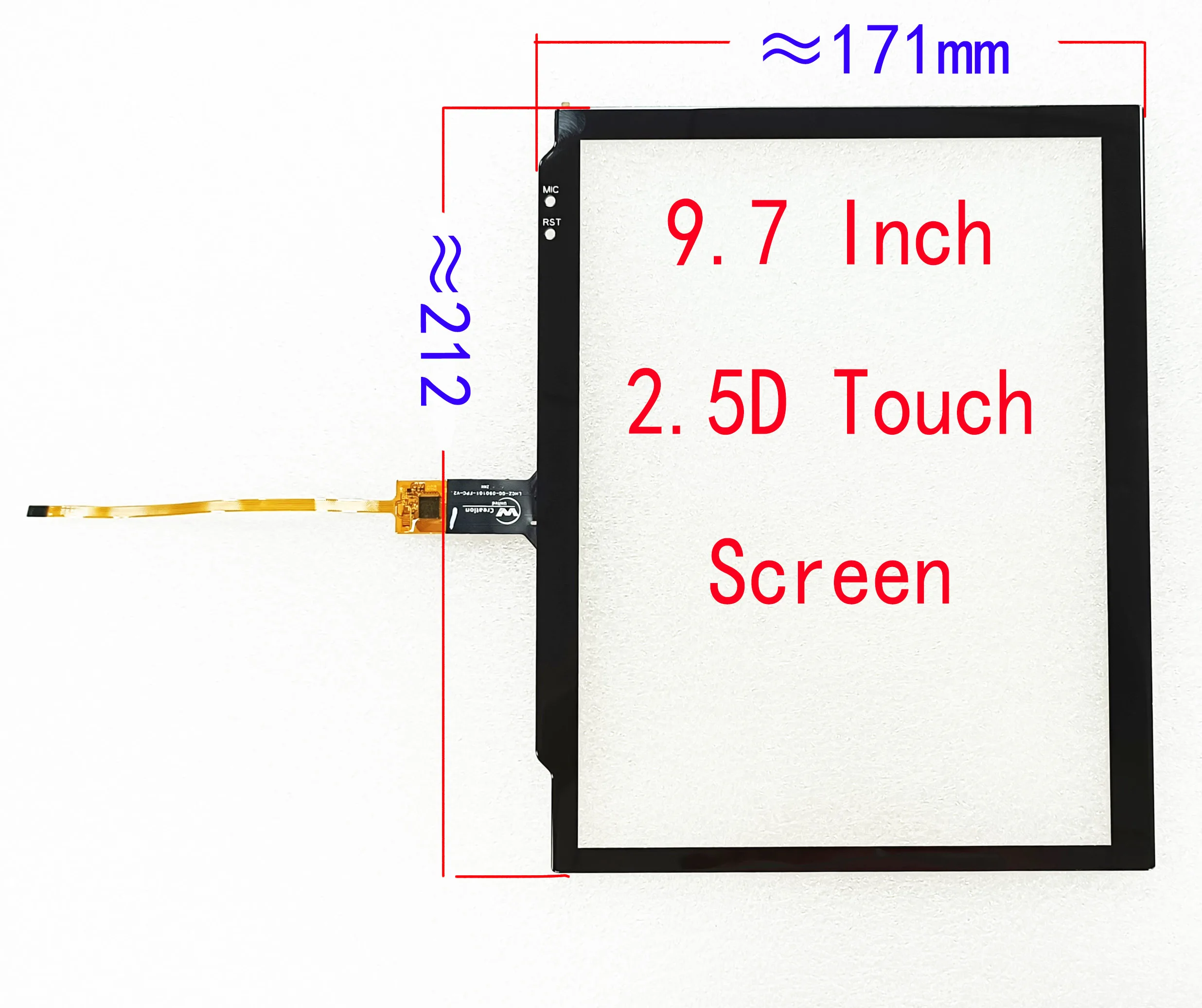 9.7 inç dokunmatik ekran sensörü sayısallaştırıcı cam Tesla paneli 2.5D GT911 6Pin 212*171mm radyo GPS