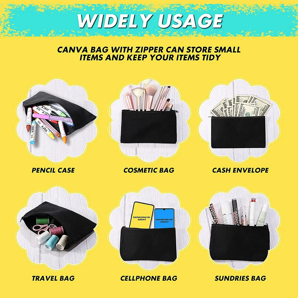 Women's Cosmetic Makeup Bags Female Organizer Pink Flower 26 Letters School Pencil Cases Carrying Bag for Coin Purse
