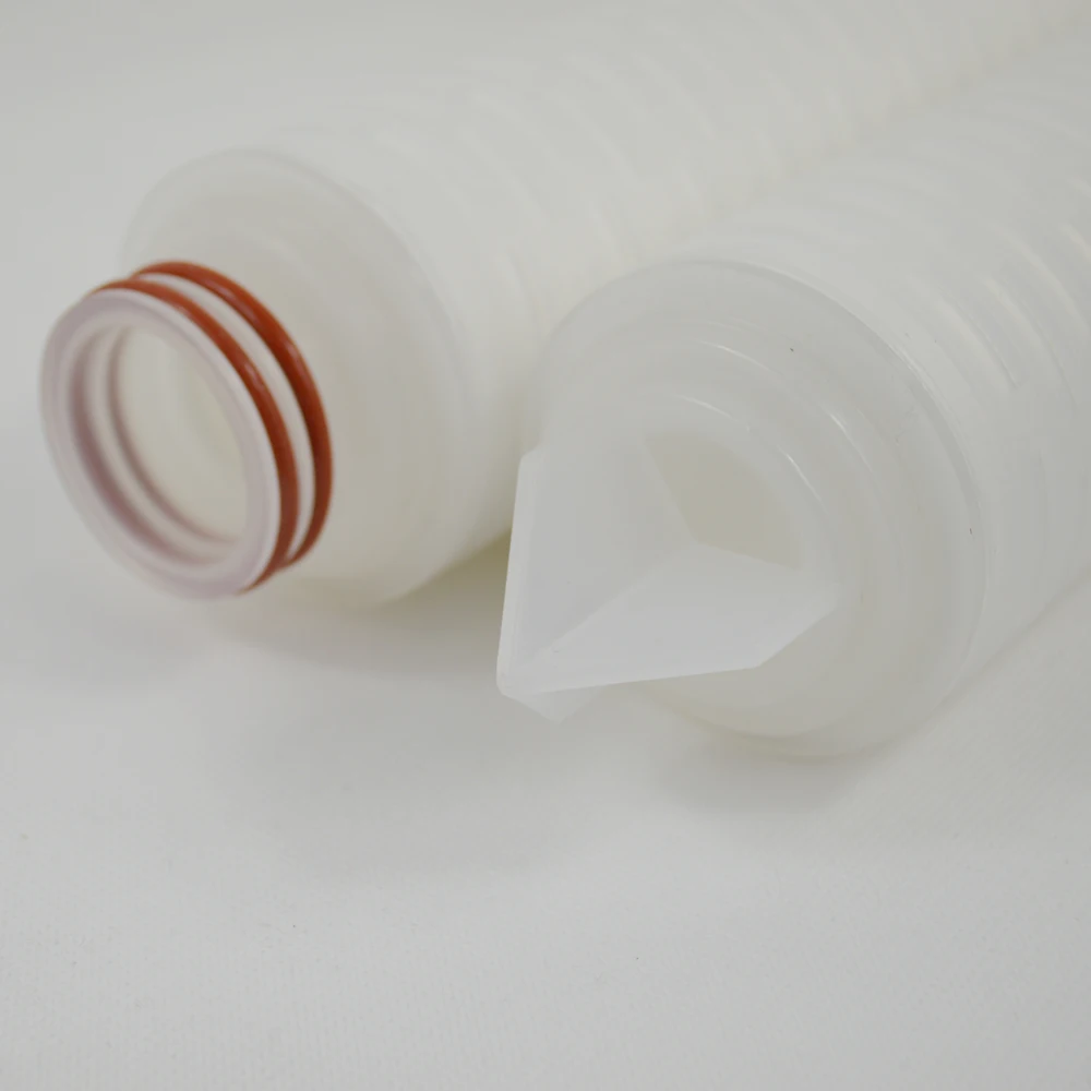 Cartuchos de filtro de membrana plisada Submicron de 0,1 µm, 10 ", diseño 222 de O'Ring y bayoneta, medios de microfibra de polipropileno