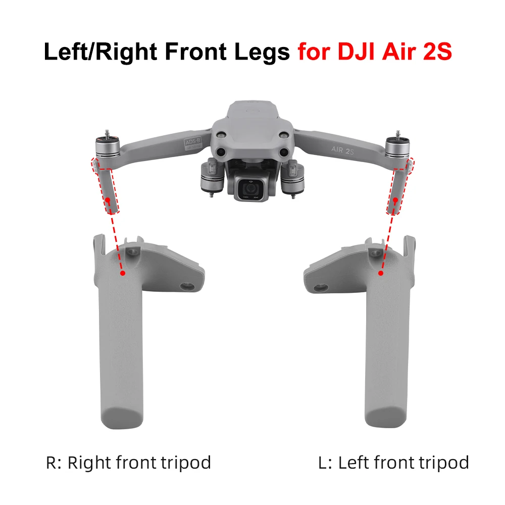 Piezas de reparación de pierna de tren de aterrizaje para Dron DJI Air 2S, pies de Base de pata delantera izquierda derecha, accesorios de repuesto para Dron DJI