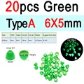 20 Verdes 6x5mm A