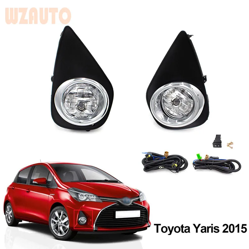 Full Set Front Bumper Fog Light Fog Lamp Assembly Front Bumper Lamp Assy For Toyota Yaris 2015