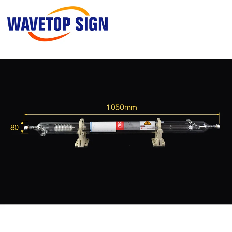 RECI Laser Tube W1 75W + Laser Power Supply DY10 CO2 Laser Tube 80W Length 1050mm Dia.80mm use for CO2 Laser Marking Machine