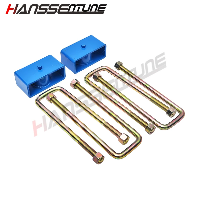 HANSSENTUNE 2 inch U Bolt Leaf Spring Rear Block leveling Lift Kit For Hilux Vigo KUN15/16/25/26 GGN15