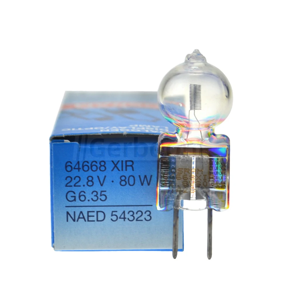 

64668 XIR 80W 22.8V G6.35 NAED 54323 Halogen Display/Optic Lamp Bulb Operation Shadowless Lamp Microscope Light Source