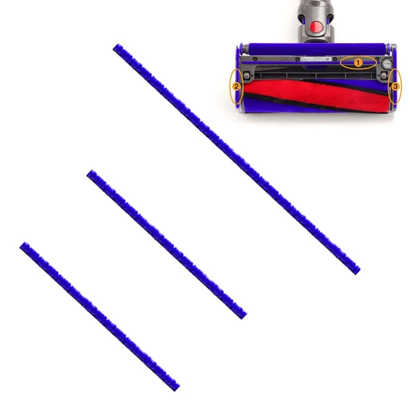 3 шт Мягкие плюшевые полосы для Dyson V6 V7 V8 V10 V11 пылесос мягкий валик замены головки аксессуары Запчасти