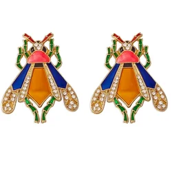 Personality Cartoon cute Insect stud Earrings for Woman