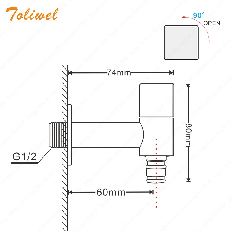 Brass Gold Laundry Bathroom Wetroom Faucet Wall Mount Cold Water Faucet Sink Tap Spigot Bibcocks Outdoor Garden Hose Water tap