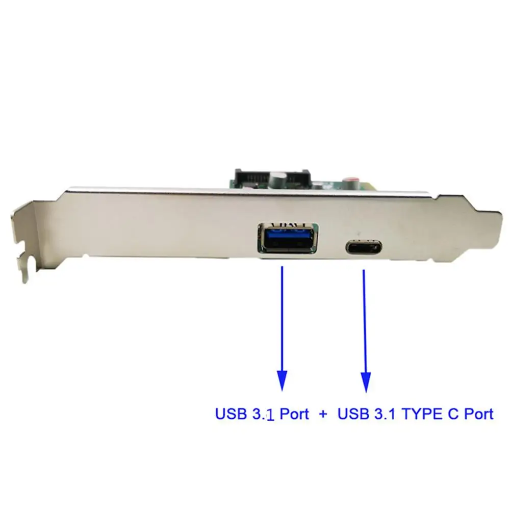 Pci-e pciexpressからusb 3.1 gen 2 (10 gbps) タイプaタイプc拡張カード (windows 7/8/8/1/10用)