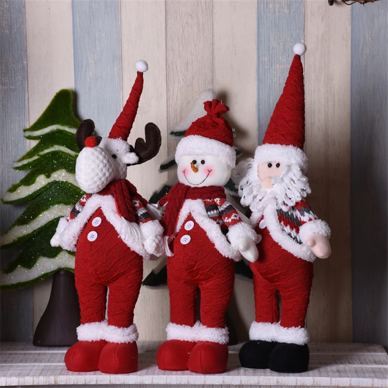 Christmas Santa Claus/Snowman Dolls Standing Navidad Figurine Christmas tree Ornaments Kids Christmas Gifts Toy