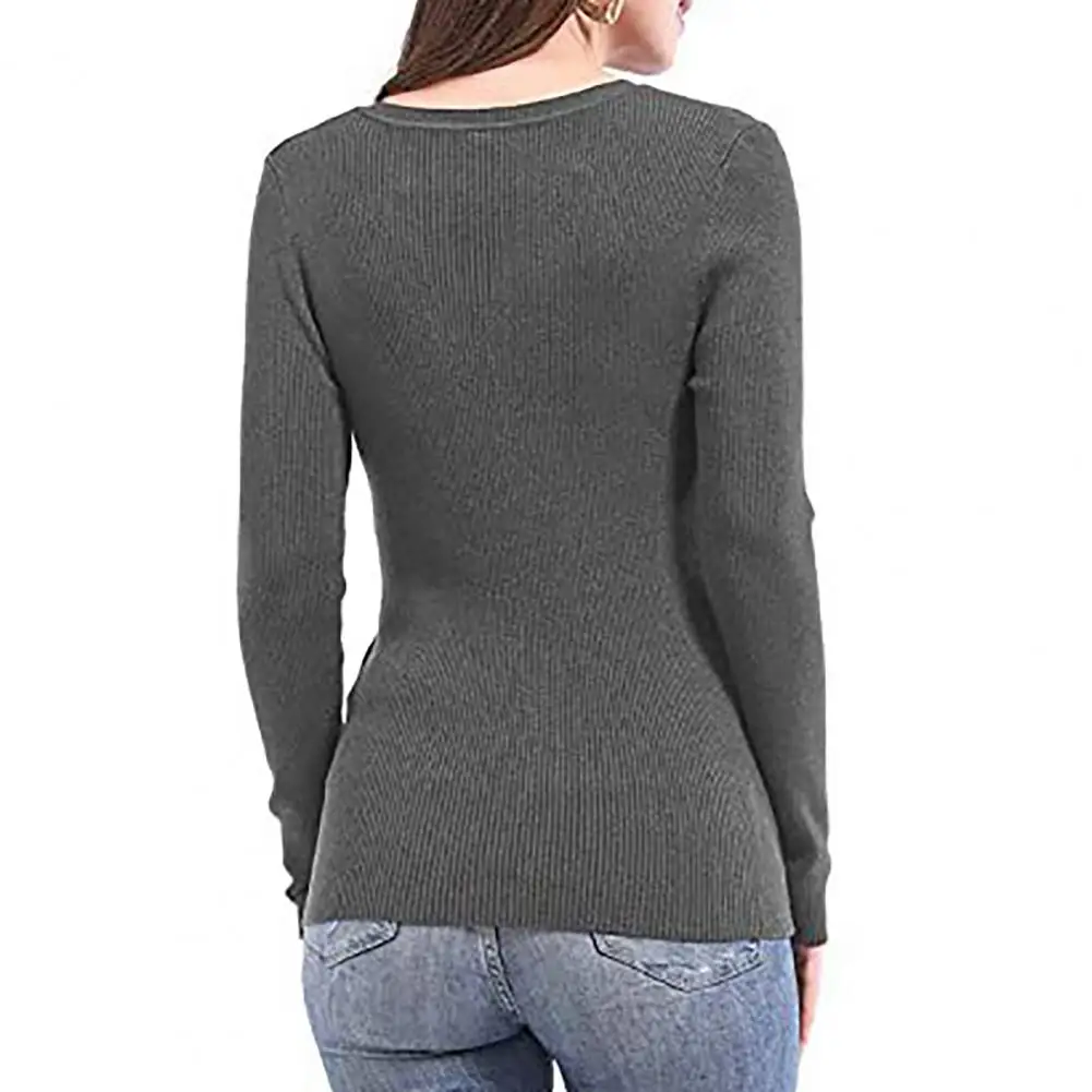 Solid Color Long Sleeve Top Women T-Shirts Autumn V Neck Tshirts Women Slim Pullover Tees Top femme tshirts футболка женская