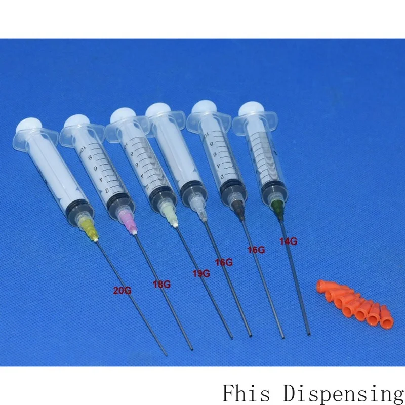 10ml 10cc Syringe Luer Lock UP and 14G 16G 18G 19G 20G Blunt Tip Needle Length 10cm Pack of 3