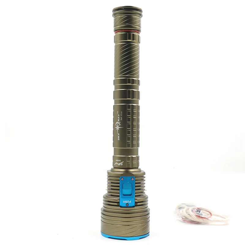 LED Diving Flashlight Original XM-L T6 80000 Lumens Torch Light Waterproof Underwater 100m by 26650 Battery Z20DX9