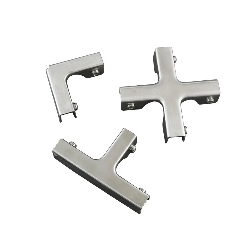 

4 шт., крестообразные зажимы для аквариума, из нержавеющей стали