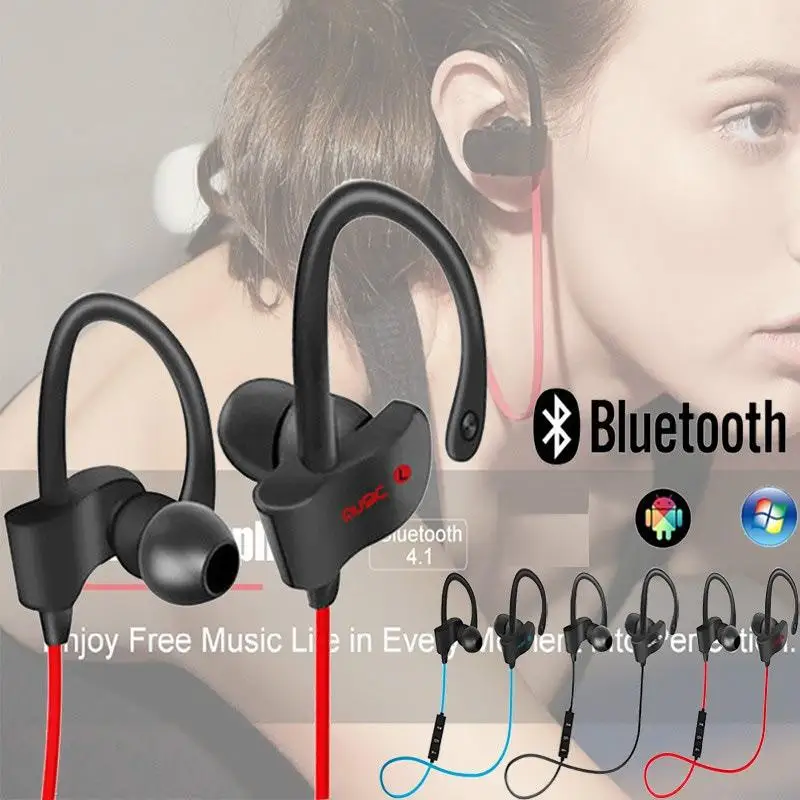 Sports Wireless 4.1 Bluetooth Headset Running Stereo Music Game Universal Mini Dual In-ear Earplugs Hanging Ear Universal