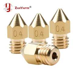 5Pcs 3D Printer Brass Copper Nozzle Mixed Sizes 0.2/0.3/0.4/0.5 Extruder Print Head For 1.75MM MK8 Makerbot