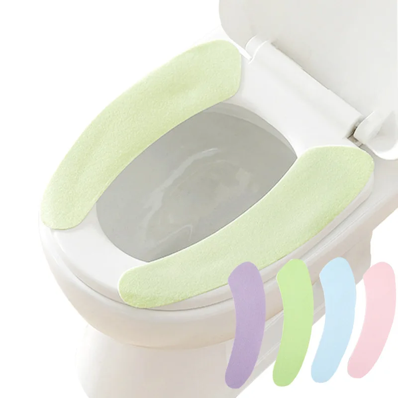 1 Pair=2 pcs Universal Warmth Soft Washable Toilet Seat Cover for Home Decoration Toilet Seat Cushion Cover Toilet Accessories