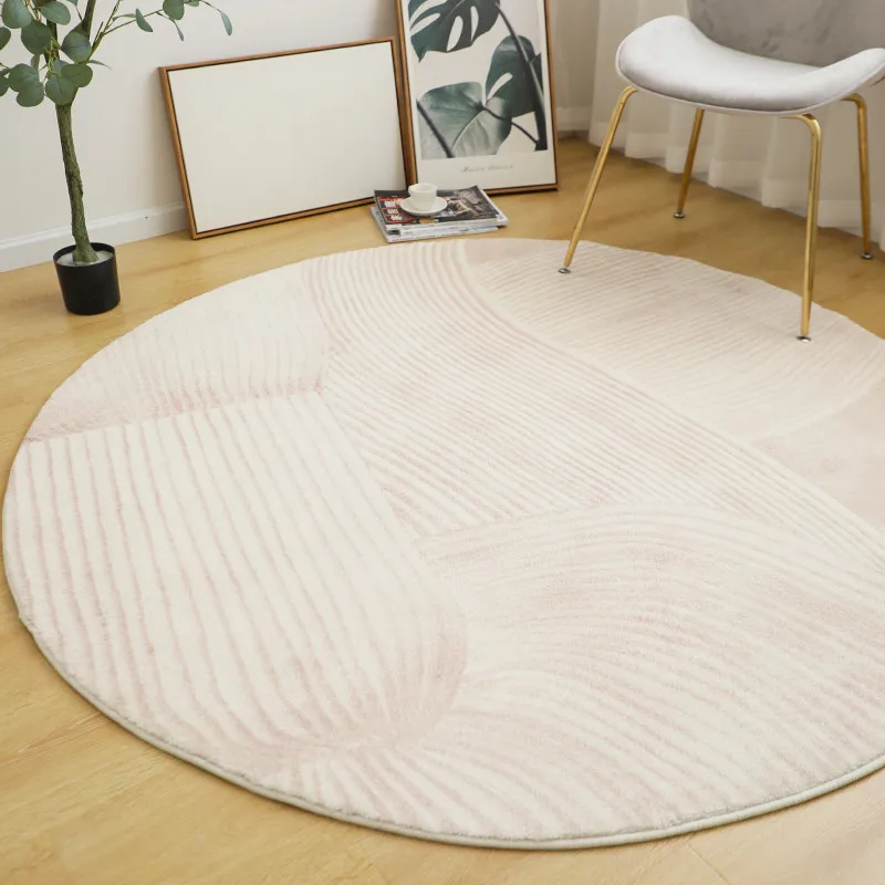 

Minimalist Design Round Carpet Livingroom Home Soft Rugs For Bedroom Computer Chair Floor Mat Kids Room Play Tent Area Rug