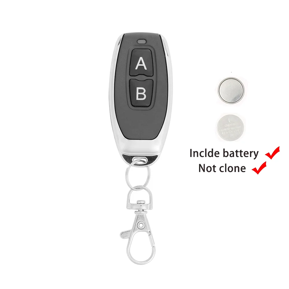 433MHz รีโมทคอนโทรลแบบไร้สาย DC 12V 10Amp 2CH Rf รีเลย์ตัวรับสัญญาณและเครื่องส่งสัญญาณสำหรับโรงรถ \ ชัตเตอร์ประตู \ มอเตอร์ \ LED