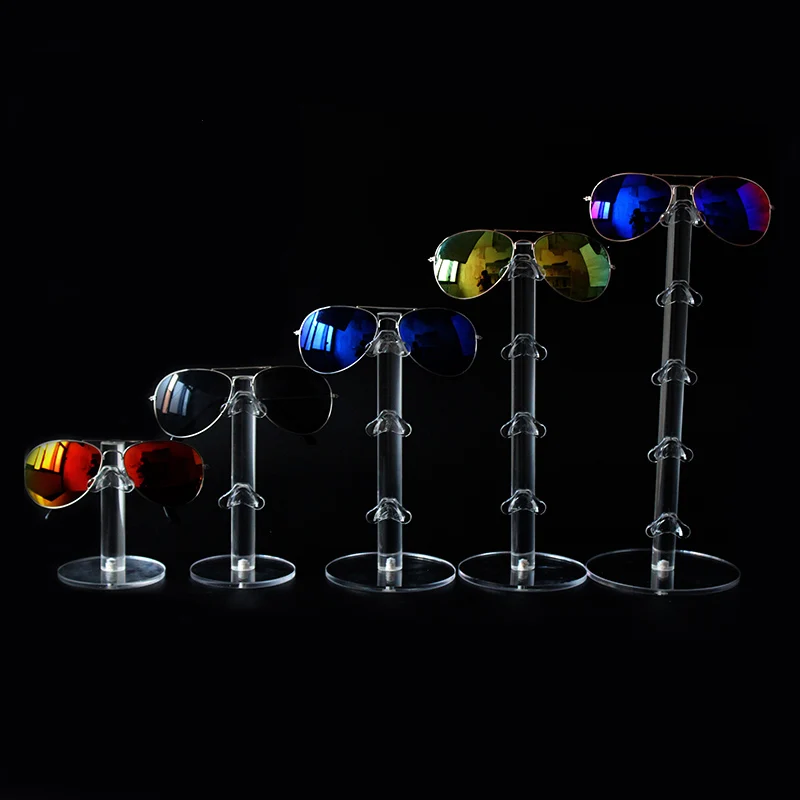 

High Quality Acrylic Sunglass Display Stand Shelf Eyeglasses Showcase Rack Jewelry Holder Glasses Display Props for 1 to 5 Pairs