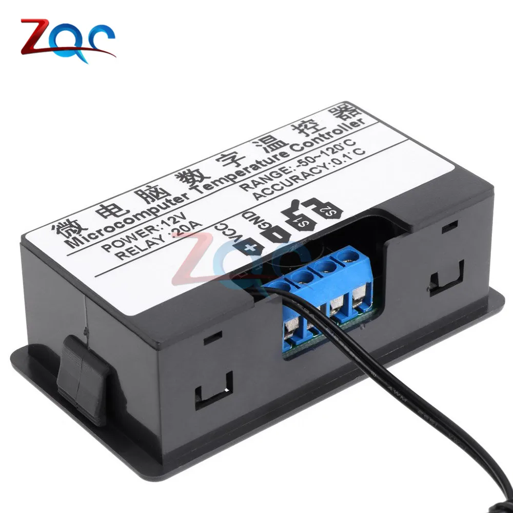 W3230 DC 12V AC 110V 220V 20A LED Digital Temperature Controller Thermostat Thermometer Temperature Control Switch Sensor Meter