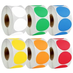 Etiqueta Croma de 38MM, pegatinas de puntos con código de Color, 1,5 pulgadas, redondas, Kraft/Blanco/Negro, papelería, 500 unidades por rollo