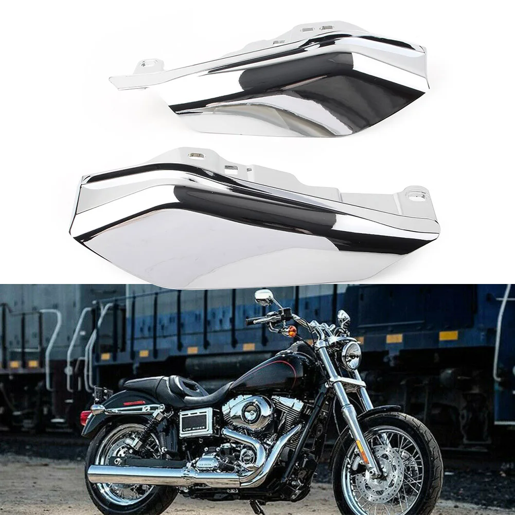 2Pcs Chrome Motorcycle Heat Shield Mid-Frame Air Deflector Trim For Harley Road Glide Ultra FLTR FLTRX 2017 2018 2019 2020