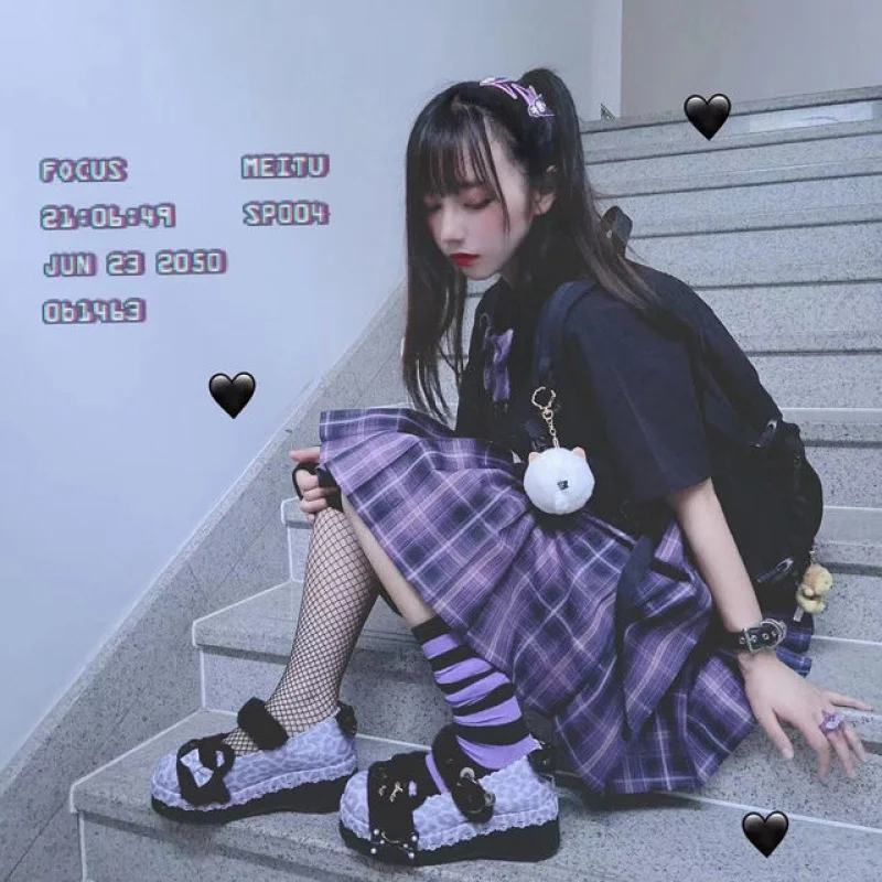 Japanese Women Skirt Three piece set Plaid Mini Harajuku Y2K Uniforms Skirt A-line Sweet High Waist Women kawaii Suits Dark Sets