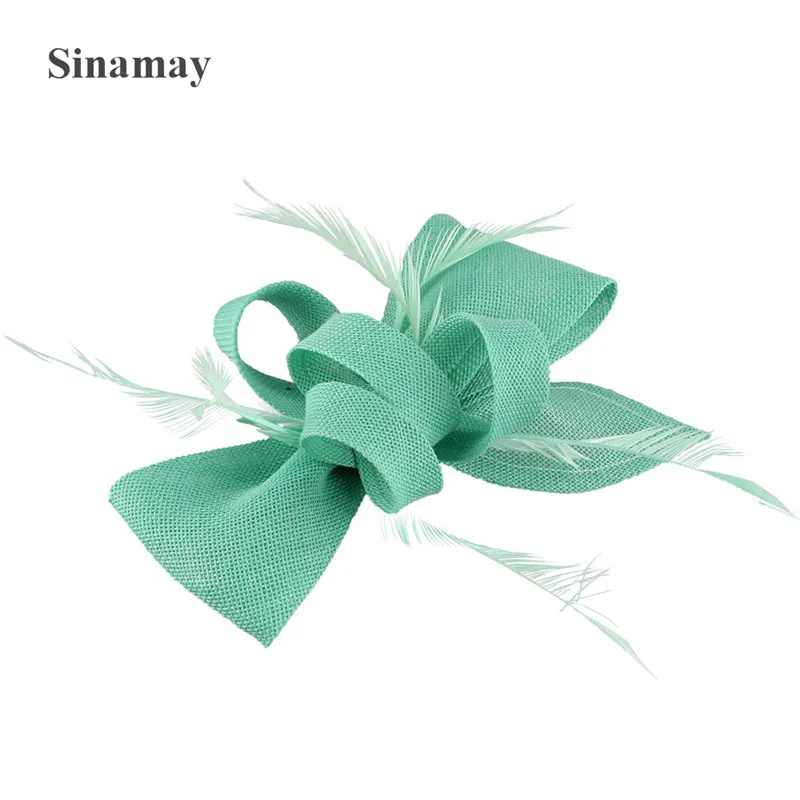 Frauen Gold Feder Blumen Hut Haar Clip Fascinator Schöne Kopfbedeckungen Stirnband Für Cocktail Party Hochzeit Kirche Haar Zubehör – Detail 10