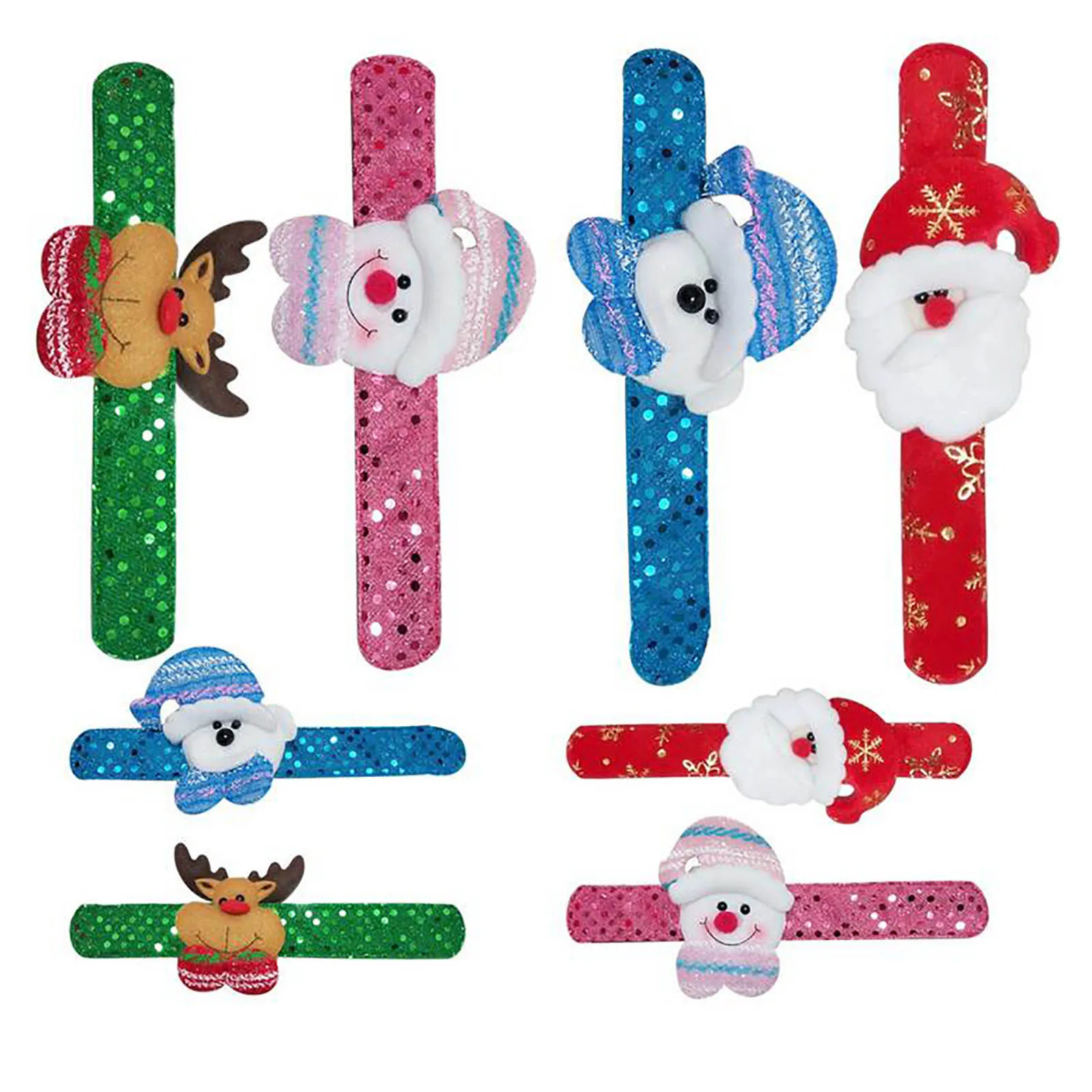 Christmas Ornaments Children Toys Christmas Bracelets Santa Claus Pat Circle Snowman Pat Circle Supplies New Year Children Gifts