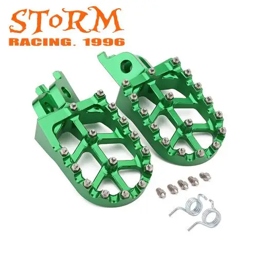 CNC Foot Pegs Footpeg Brake Pedal Lever Front Rear Brake Fluid Reservoir Cap Cover For Kawasaki KX250 2019-2020 KX250F 2006-2018